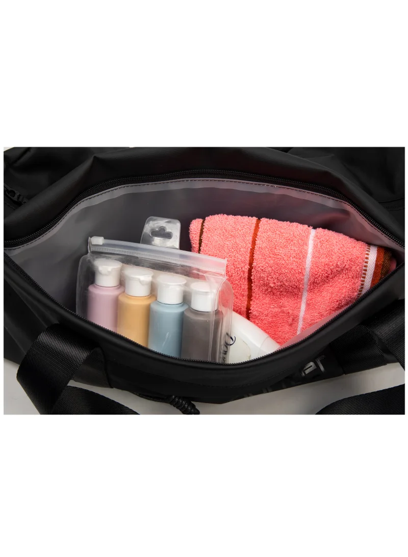 ARCTIC HUNTER Premium Gym Bag Water Resistant Duffel Bag with Shoe Compartment and Detachable Shoulder Straps for Men and Women LX00537 Black