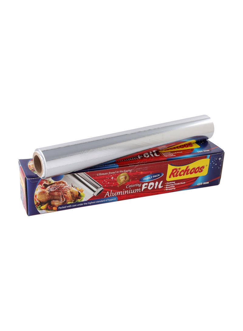 Richoos Aluminum Foil Roll - 2.5kg x 2, 45cm Width  5kg gross, Pack of 2 Rolls (Durable and Food Safe) - Image 3