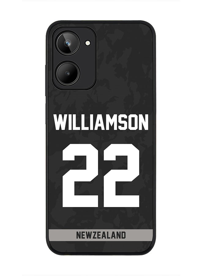 Stylizedd - Cover for Realme 10 4G Case , Rugged Black Slim fit Soft Flexible Thin Protective Phone Cases - Player Name - Kane Williamson, Jersey Number- 22 - Image 1
