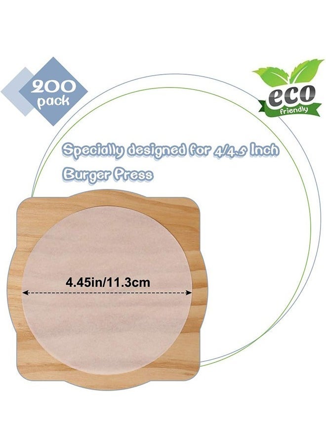 Arabest Hamburger Patty Paper Round 4.5 Inch, Set of 200, Non Stick Patty Paper Sheets for Burger Press, Patty Serperate and Cake Baking - Image 2