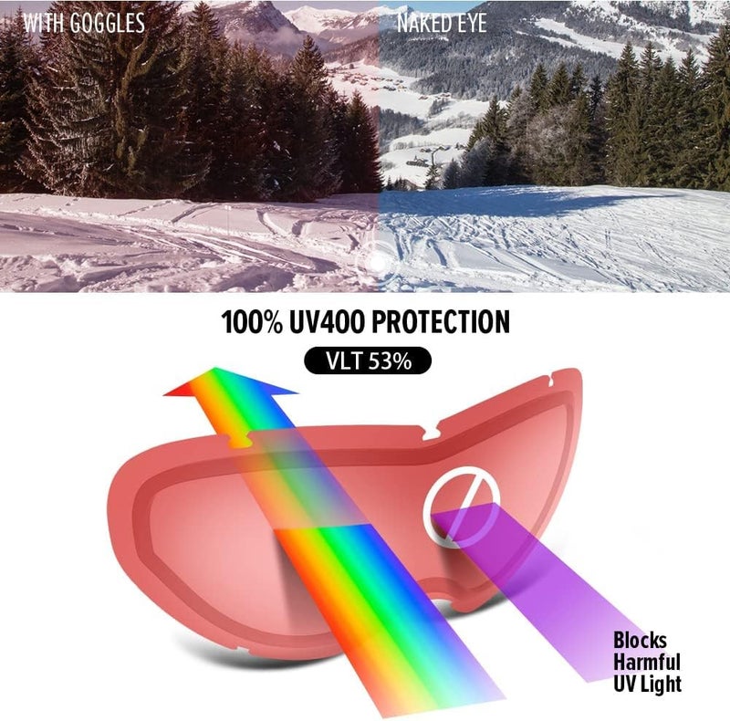 OutdoorMaster Kids Ski Goggles, Snowboard Goggles - Youth Snow Goggles - Image 3