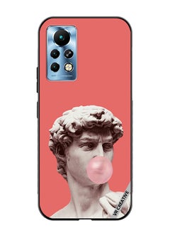 Protective Case Cover For Infinix Note 11 Pro Gum, Esthetics, Retro wave Design Multicolour