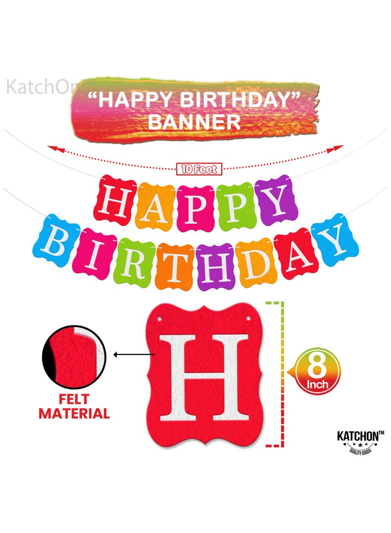 KATCHON Multicolour Happy Birthday Banner for Birthday Decorations - Image 2