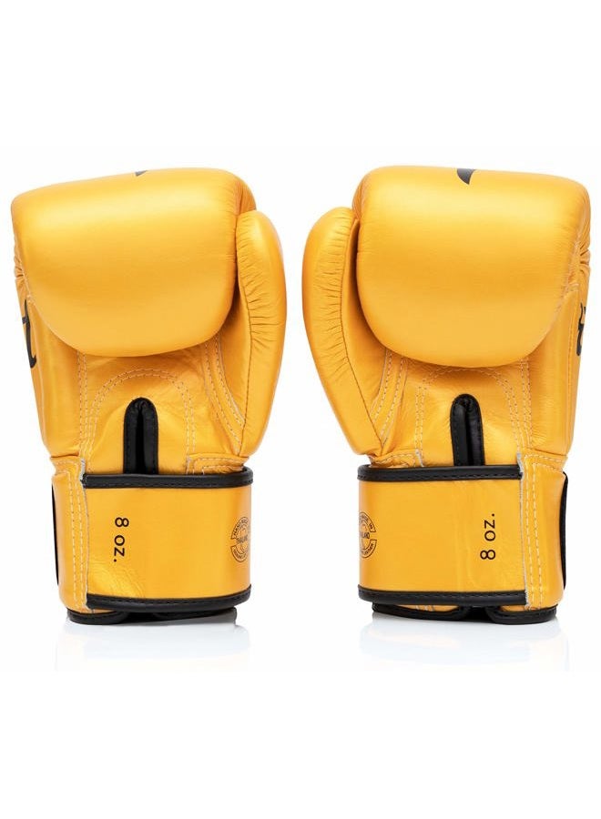 FAIRTEX BGV1 Muay Thai Boxing Training Sparring Gloves 10 oz Falcon Gold - Image 2