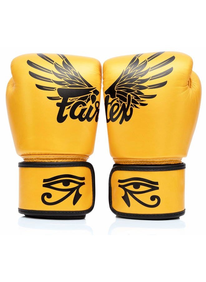FAIRTEX BGV1 Muay Thai Boxing Training Sparring Gloves 10 oz Falcon Gold - Image 4