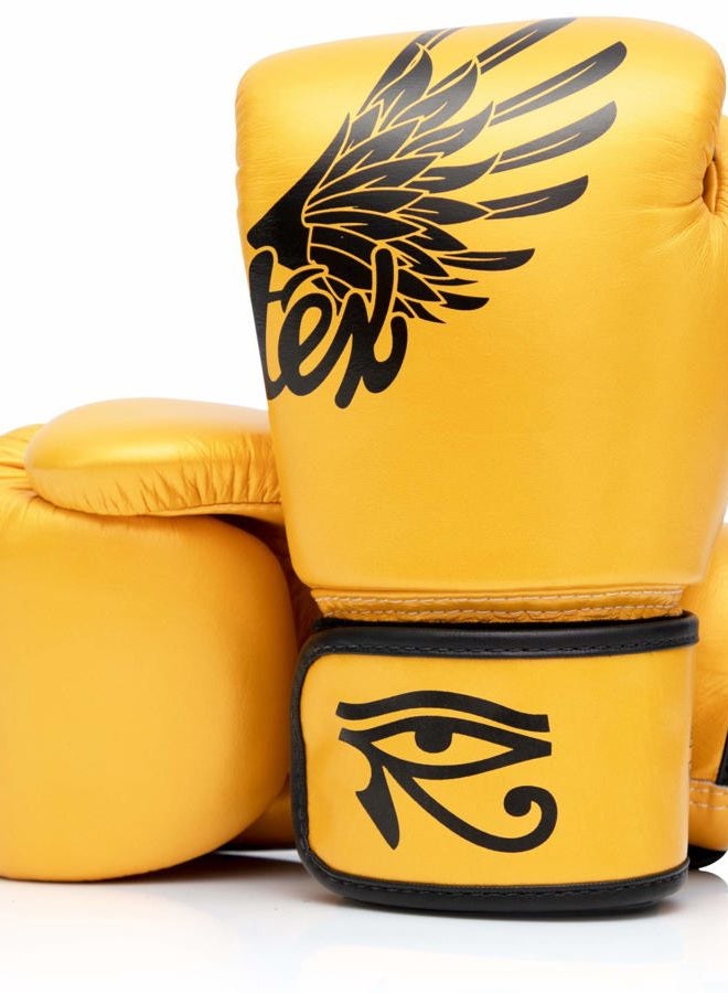 FAIRTEX BGV1 Muay Thai Boxing Training Sparring Gloves 10 oz Falcon Gold - Image 1