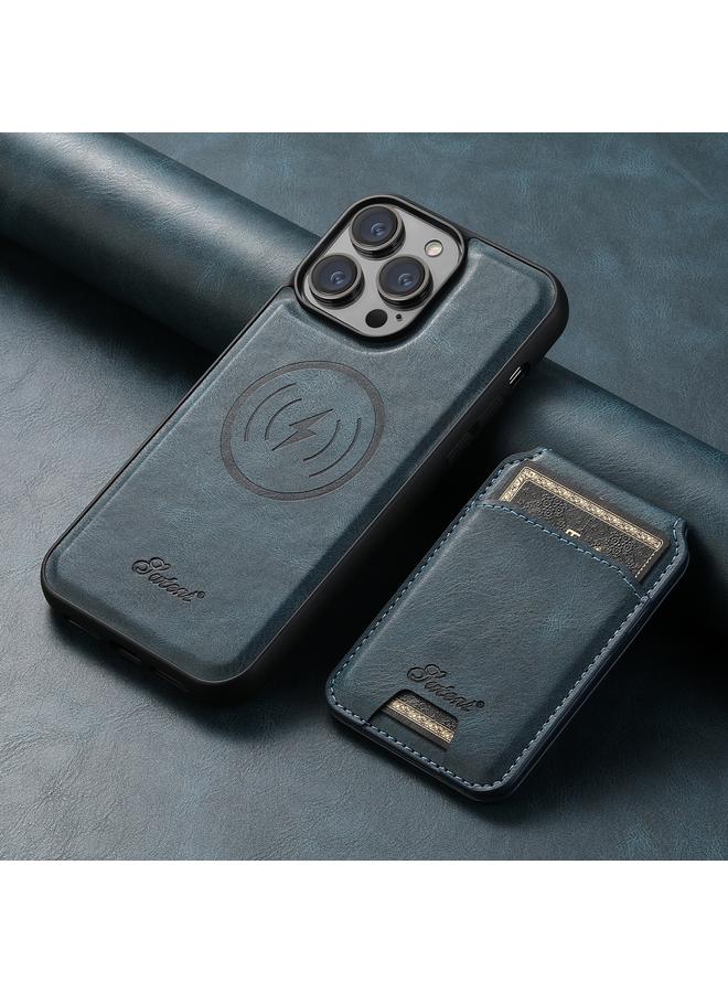 Suteni Case For iPhone 12 Pro Max H15 MagSafe Oil Eax Leather Detachable Wallet Back Phone Case - Image 2