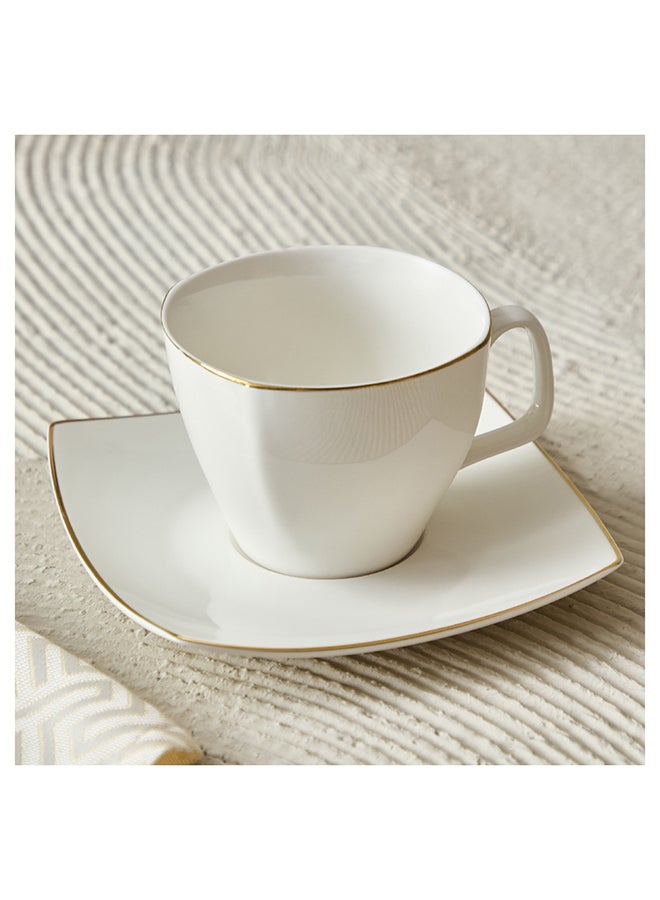 Home Box طقم فنجان وش saucer لل شاي 2 قطع 220 مل - Image 1