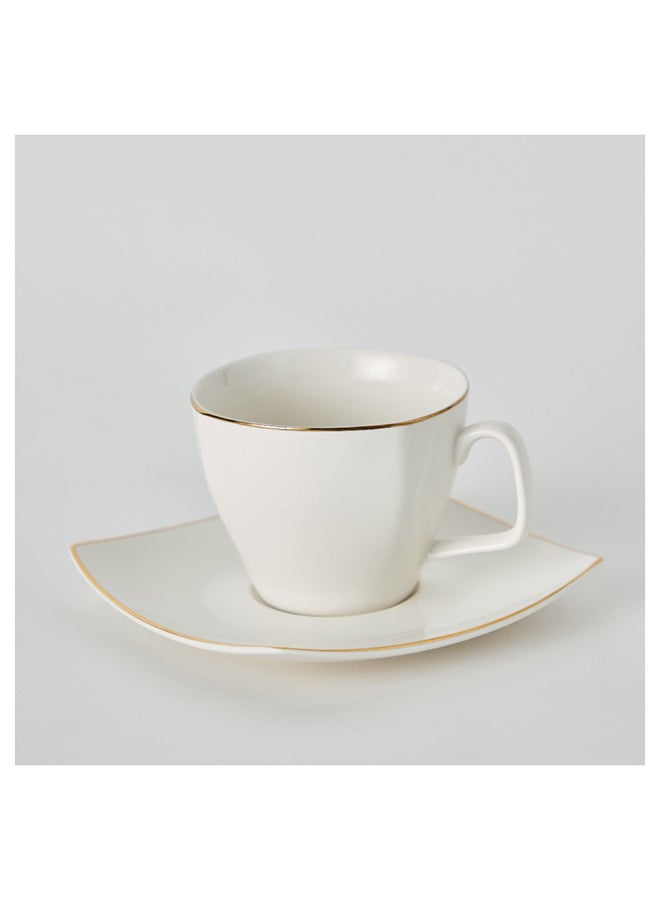 Home Box طقم فنجان وش saucer لل شاي 2 قطع 220 مل - Image 4