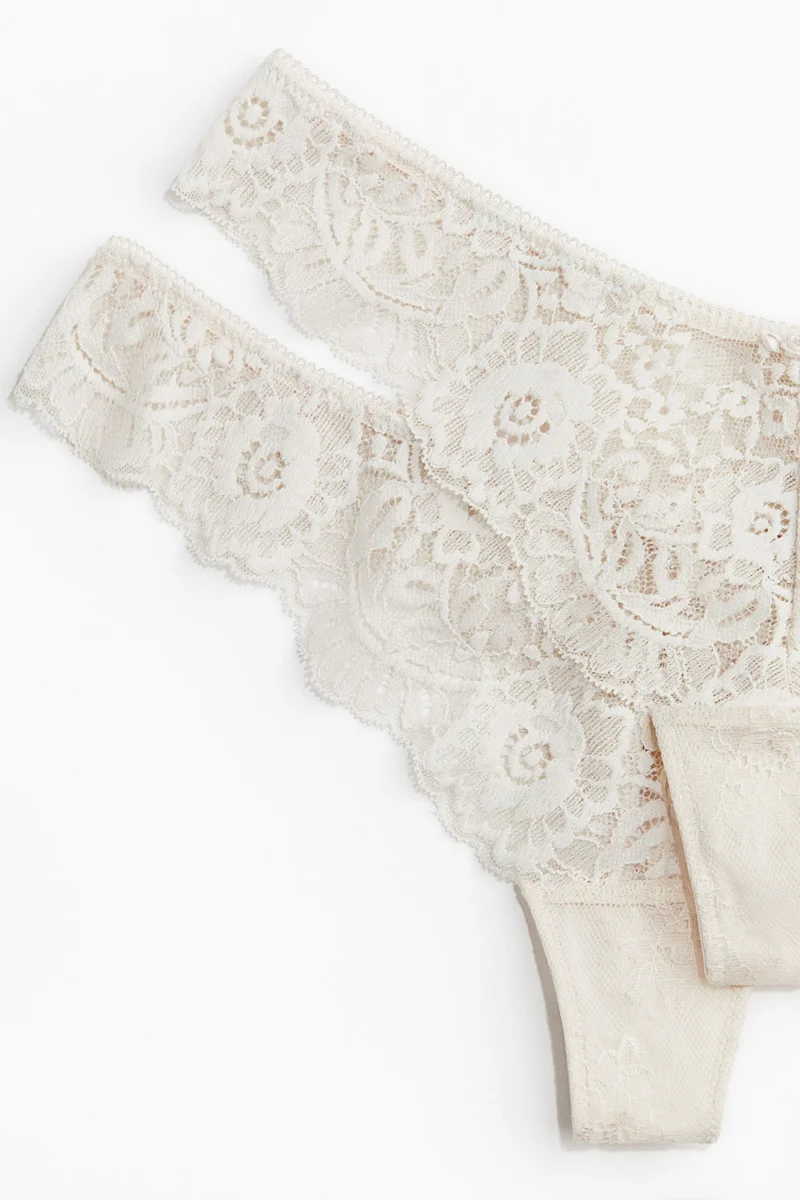 H&M 2-pack lace thong briefs