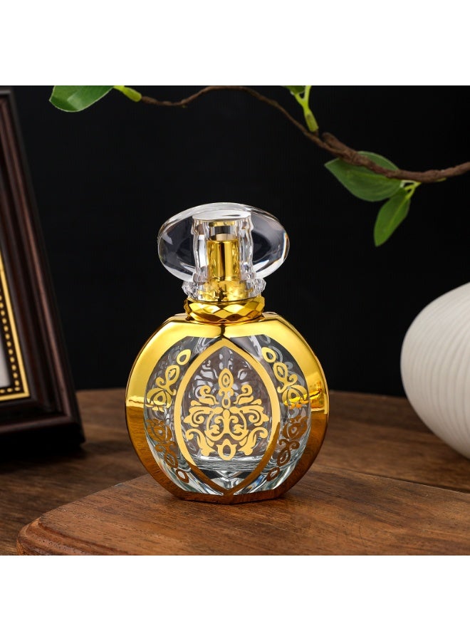 50ml glass perfume essential oil bottle Arabian style gold stamping bottle aromatherapy bottle portable sub bottle exotic essential oil bottle - Image 3