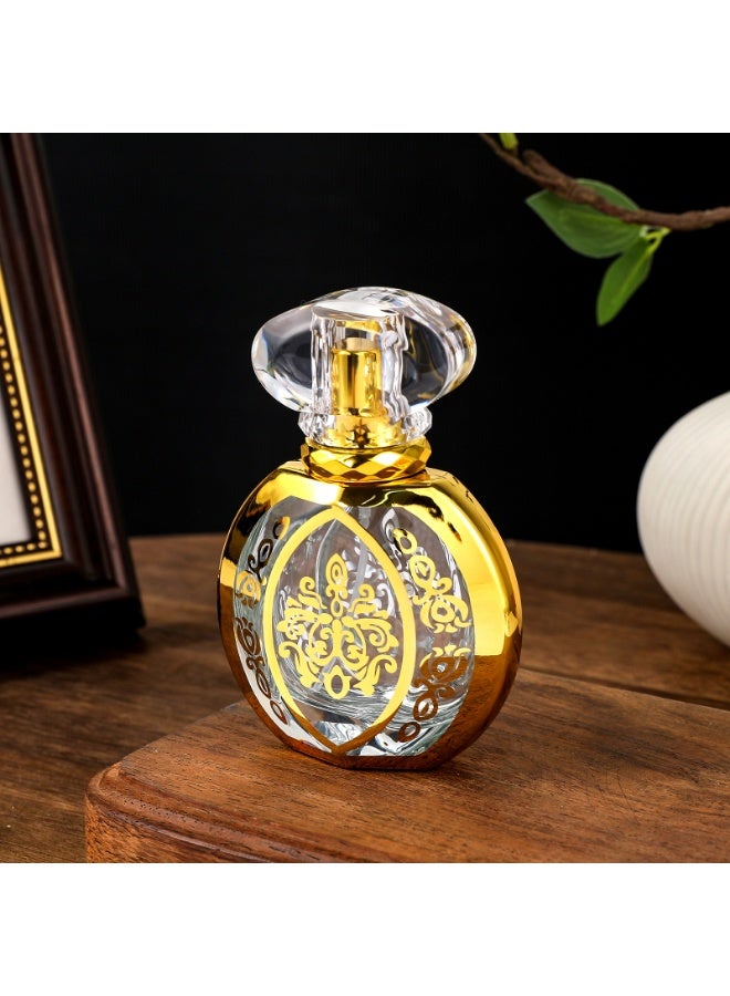 50ml glass perfume essential oil bottle Arabian style gold stamping bottle aromatherapy bottle portable sub bottle exotic essential oil bottle - Image 4