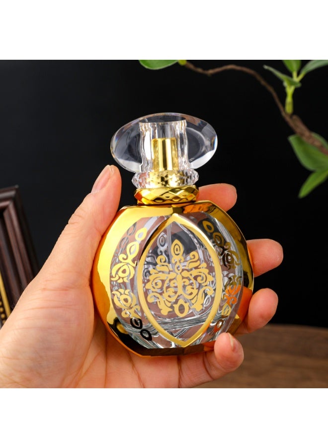 50ml glass perfume essential oil bottle Arabian style gold stamping bottle aromatherapy bottle portable sub bottle exotic essential oil bottle - Image 5
