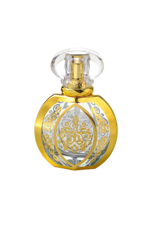 50ml glass perfume essential oil bottle Arabian style gold stamping bottle aromatherapy bottle portable sub bottle exotic essential oil bottle - Image 1