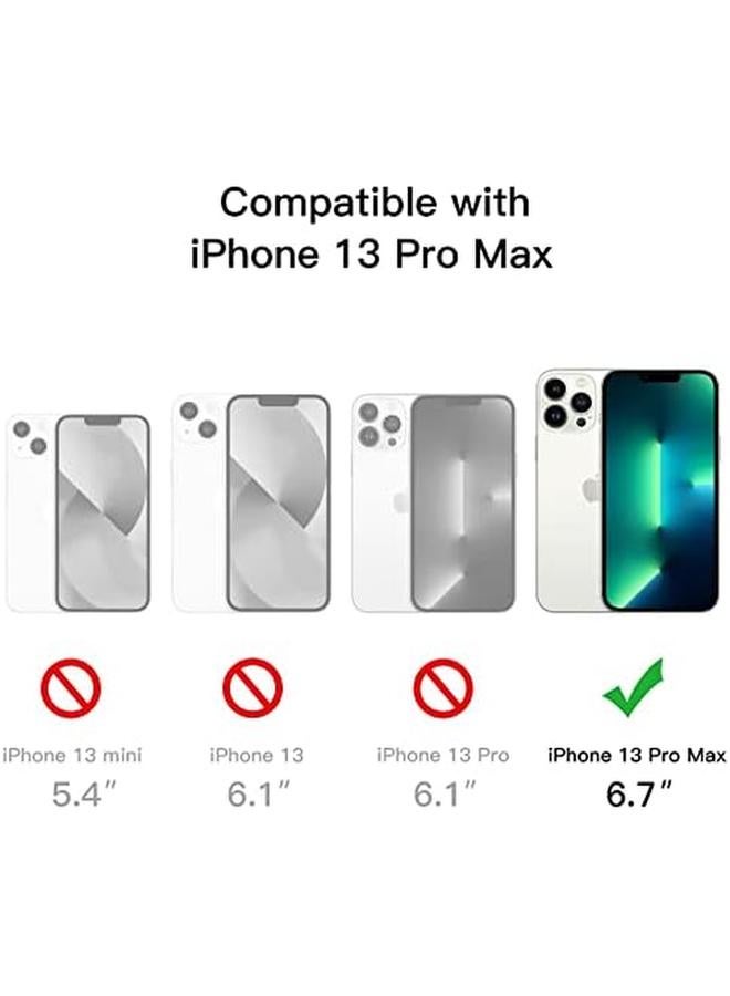 جي تيك جراب حامل لهاتف Iphone 13 Pro Max مقاس 6.7 بوصة يدعم الشحن اللاسلكي، جراب هاتف نحيف مقاوم للصدمات مع حامل معدني ثلاثي الاتجاهات شفاف - Image 2