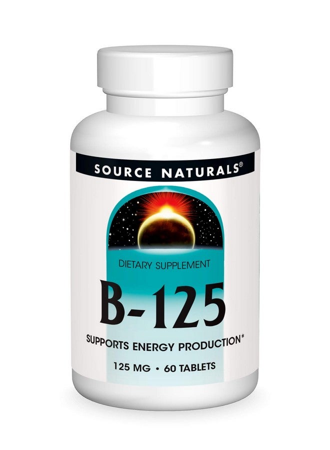 Source Naturals B-125, 125 mg B-Vitamins for Energy Production Support - 60 Tablets - Image 1
