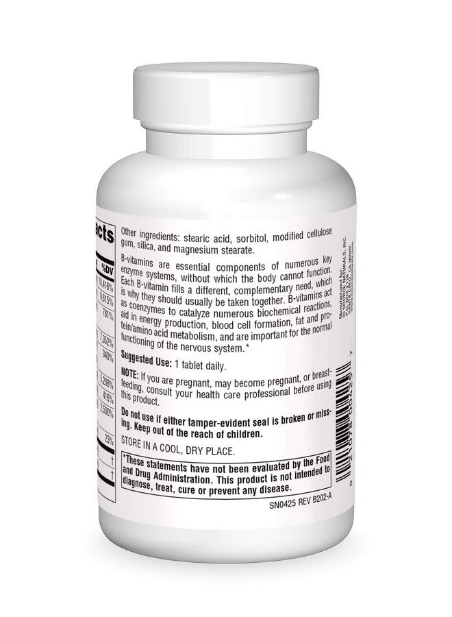 Source Naturals B-125, 125 mg B-Vitamins for Energy Production Support - 60 Tablets - Image 2