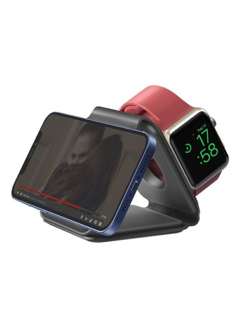 Bazic Gomag Trio 3-In-1 Foldable Magnetic Wireless Charger 15w Grey - Image 4