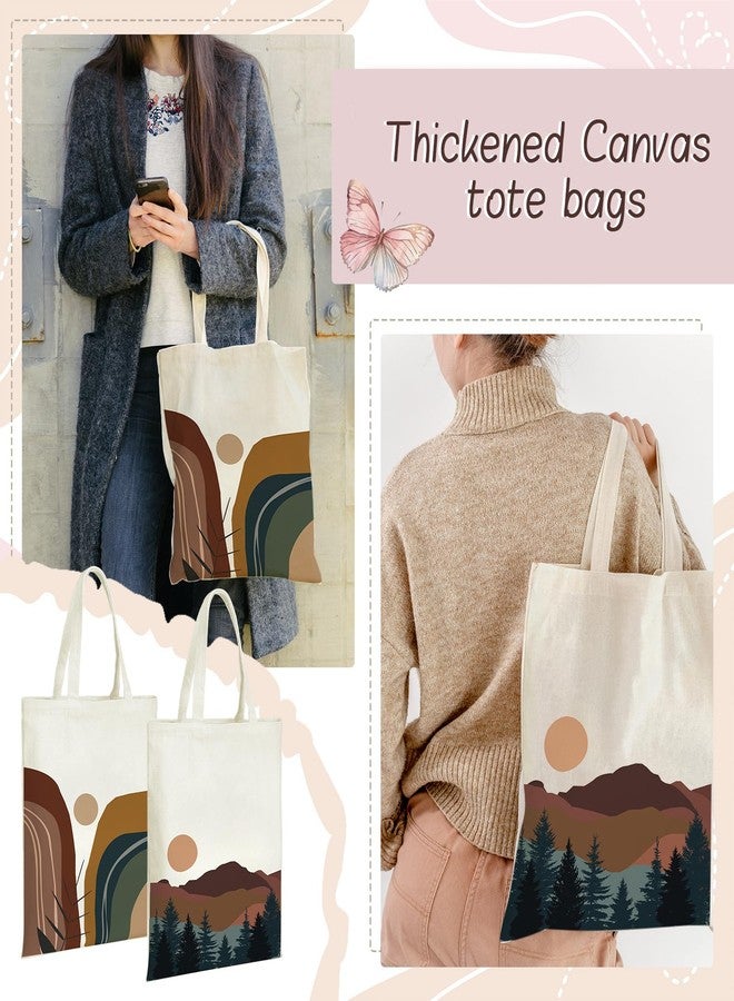 Kuabiz Canvas Tote Bag Bulk for Women Canvas Tote Bags Reusable Aesthetic Minimalist Grocery Bags For Gift Travel Shopping, Beige - Image 2