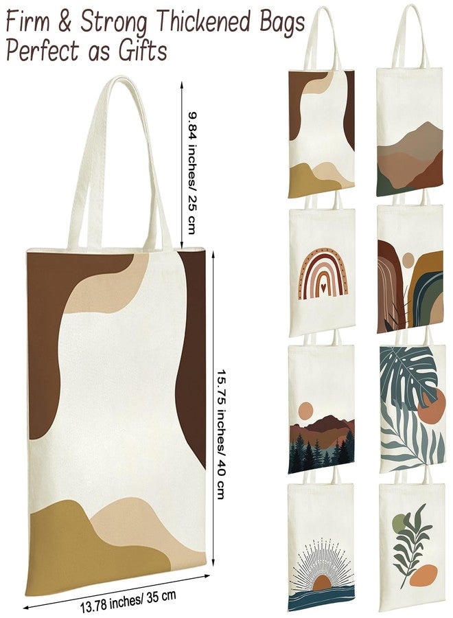 Kuabiz Canvas Tote Bag Bulk for Women Canvas Tote Bags Reusable Aesthetic Minimalist Grocery Bags For Gift Travel Shopping, Beige - Image 4