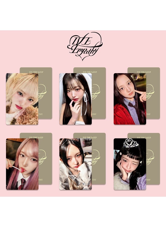 NIBEMINENT 6 قطع بطاقات لومو Kpop IVE EMPATHY ATTITUDE لهدايا مجموعة المعجبين - Image 3