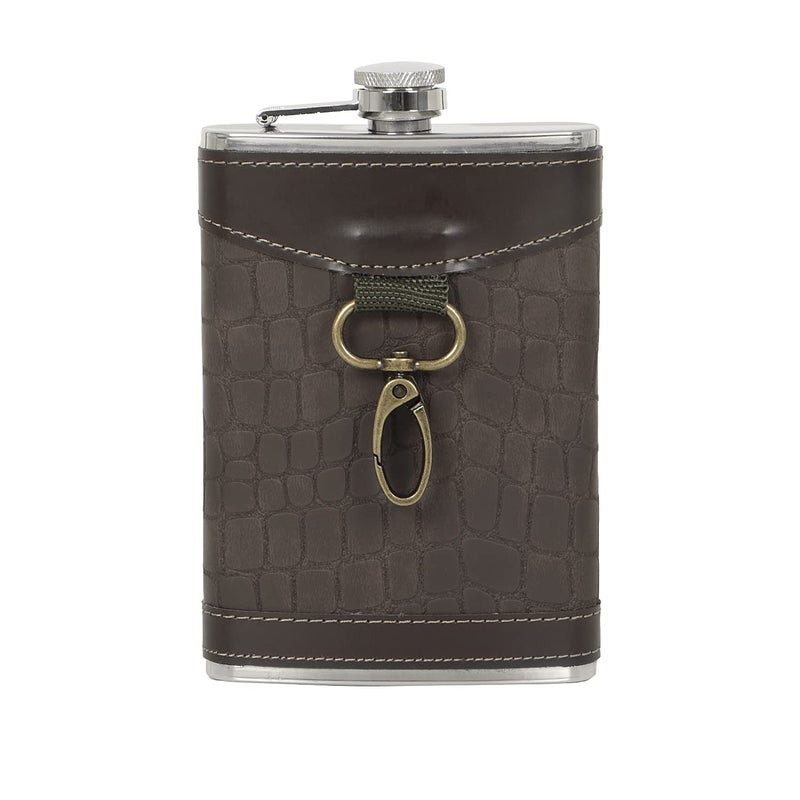 Jonquin زجاجة فلاسكة من الفولاذ المقاوم للصدأ مع قمع و 4 أكواب شوت للرجال والنساء، 9 أونصات (266 مل) للنبيذ والويسكي والفودكا والمشروبات الكحولية، حاملة مشروبات جيب (AR3784) - Image 3