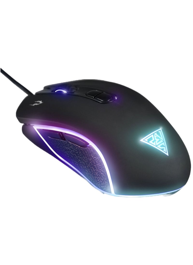 GAMDIAS - Zeus E3 RGB Gaming Mouse 3,200 DPI + NYX E1 Gaming Mouse Pad 23.5 X 18 CM - Image 1