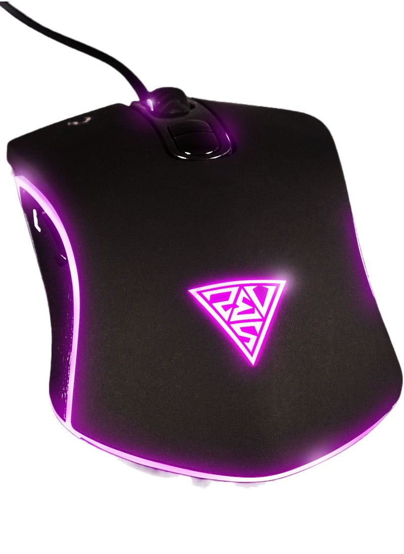GAMDIAS - Zeus E3 RGB Gaming Mouse 3,200 DPI + NYX E1 Gaming Mouse Pad 23.5 X 18 CM - Image 1