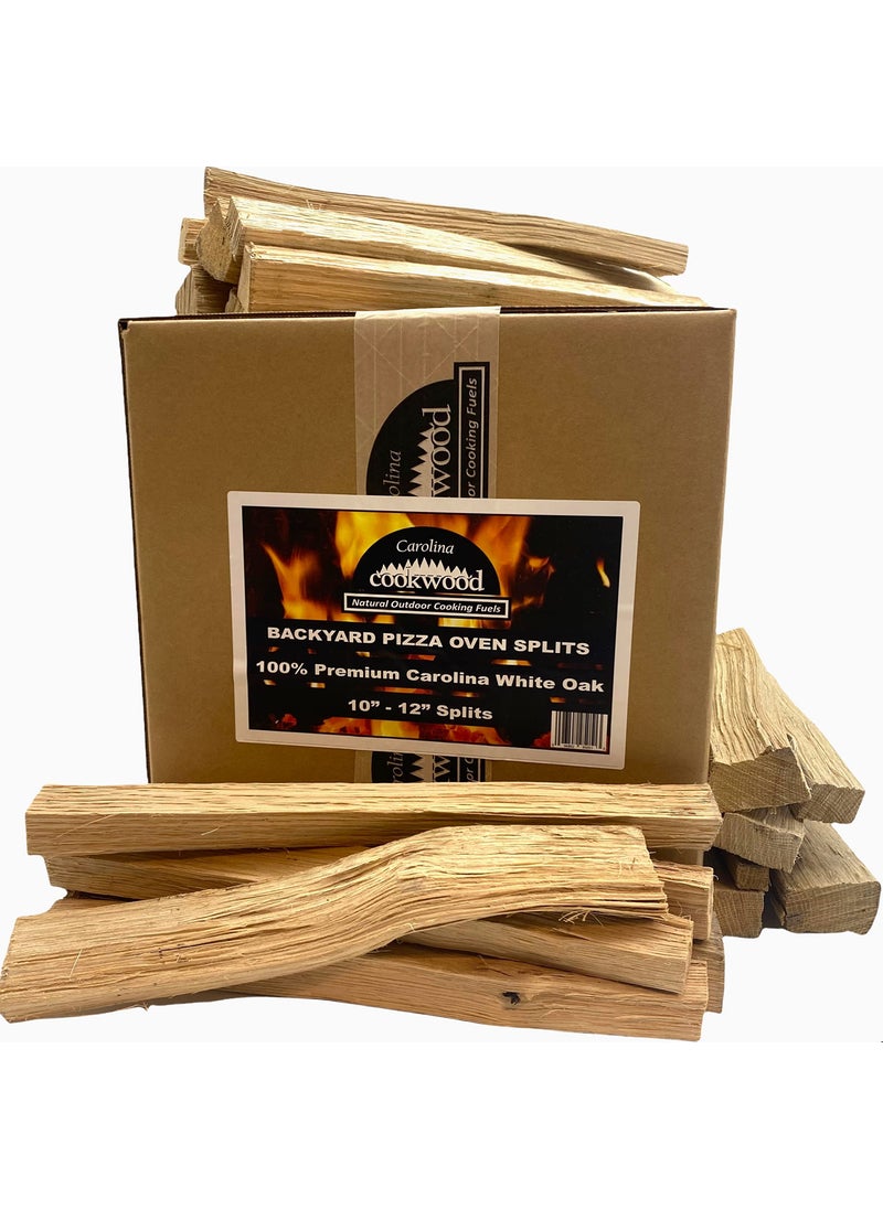 Carolina Cookwood Carolina Cookwood Pizza Oven Wood 12 Inch Naturally Cured White Oak Splits Cooking Wood for Free Standing Ovens 1650 Cubic Inches 