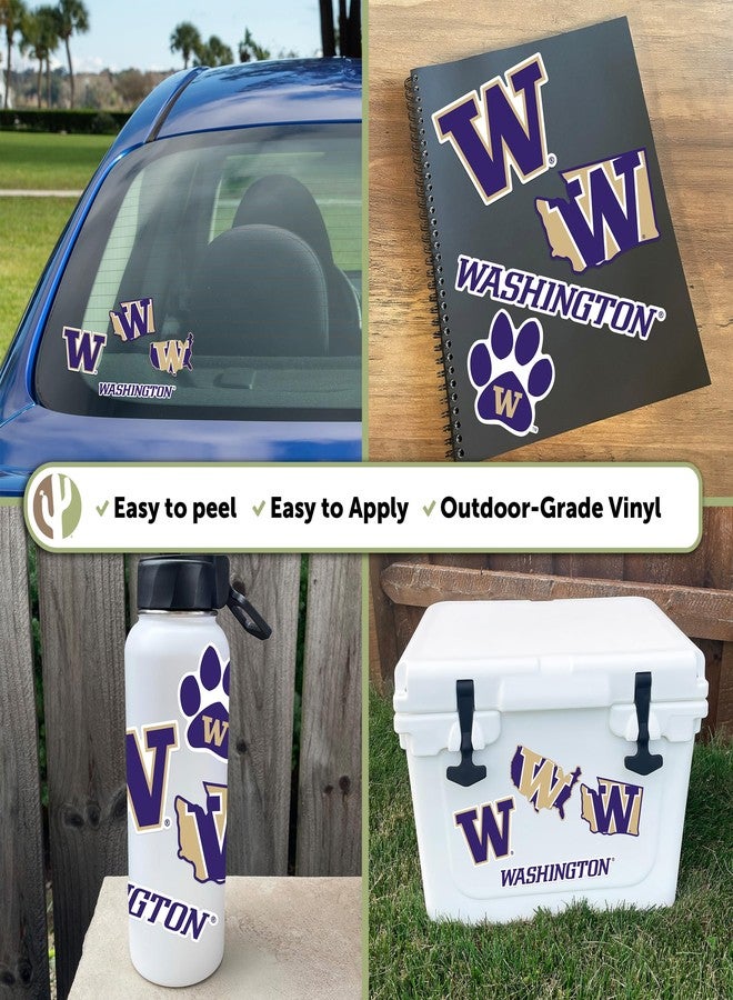 Desert Cactus University of Washington UW Huskies Husky Sticker Vinyl Decals Laptop Water Bottle Car Scrapbook T2 (Type 2-3) - Image 2