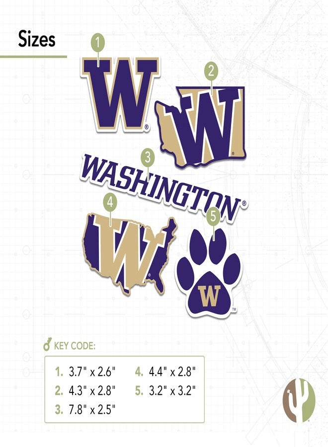 Desert Cactus University of Washington UW Huskies Husky Sticker Vinyl Decals Laptop Water Bottle Car Scrapbook T2 (Type 2-3) - Image 3