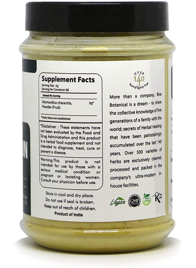 bixa BOTANICAL - Bitter Melon Powder 200G / 7 Oz (Momordica Charantia/Karela Fruit Powder) ; Ayurvedic Herb For Blood Sugar Control & Improves Liver Function ; Herbal Supplement For Skin And Stomach - Image 1