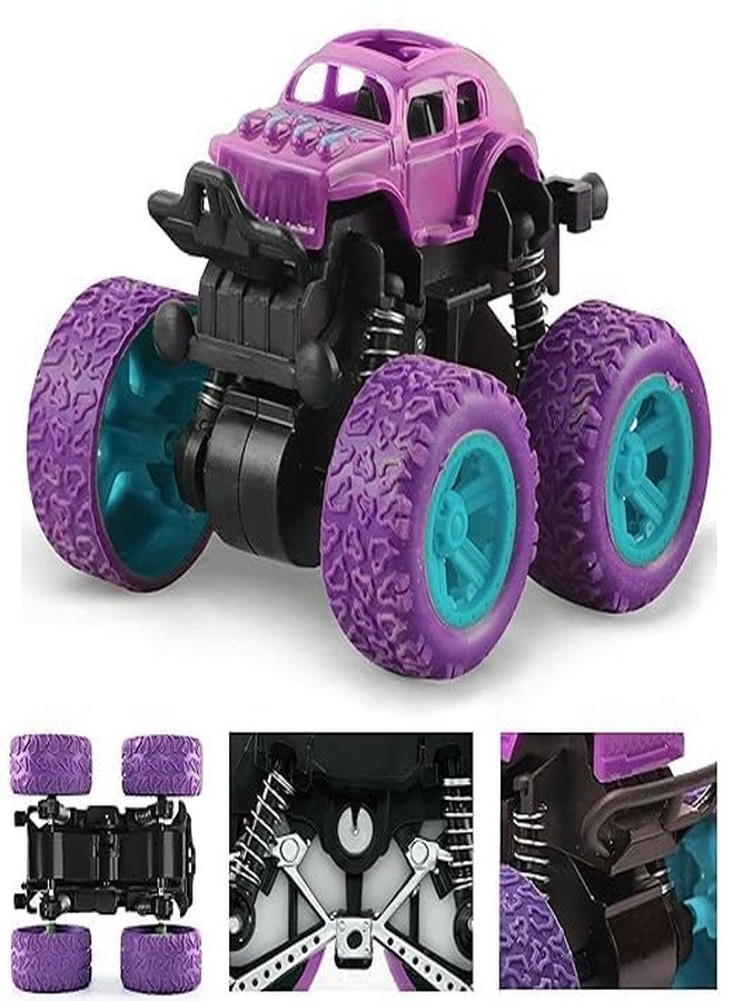 BlackZone 4x4 Monster Truck Toy Set for Boys 3-7 Years Old 4WD Friction Powered 360° Stunt Cars ToysPullback Action Durable High-Density Alloy Plastic Educational Toy Gift 2+ Years Boy Girl (2) - Image 2