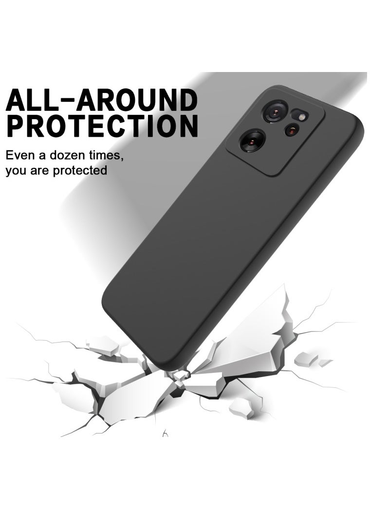 ماركة غير محددة حافظة لهاتف Xiaomi 13t و13t Pro وRedmi K60 Ultra من السيليكون السائل المقاوم للسقوط بتغطية كاملة، أسود  - Image 3