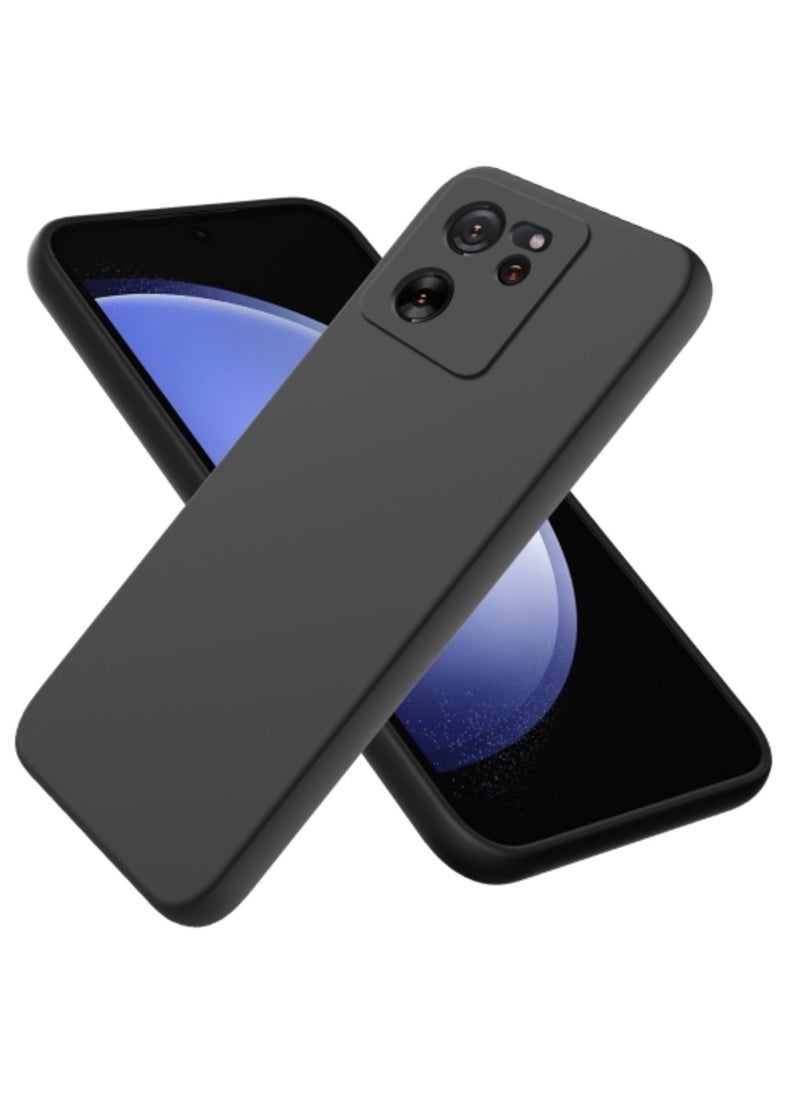 ماركة غير محددة حافظة لهاتف Xiaomi 13t و13t Pro وRedmi K60 Ultra من السيليكون السائل المقاوم للسقوط بتغطية كاملة، أسود  - Image 1