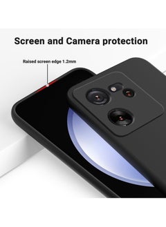ماركة غير محددة حافظة لهاتف Xiaomi 13t و13t Pro وRedmi K60 Ultra من السيليكون السائل المقاوم للسقوط بتغطية كاملة، أسود  - Image 5