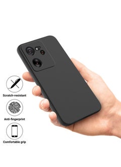 ماركة غير محددة حافظة لهاتف Xiaomi 13t و13t Pro وRedmi K60 Ultra من السيليكون السائل المقاوم للسقوط بتغطية كاملة، أسود  - Image 4