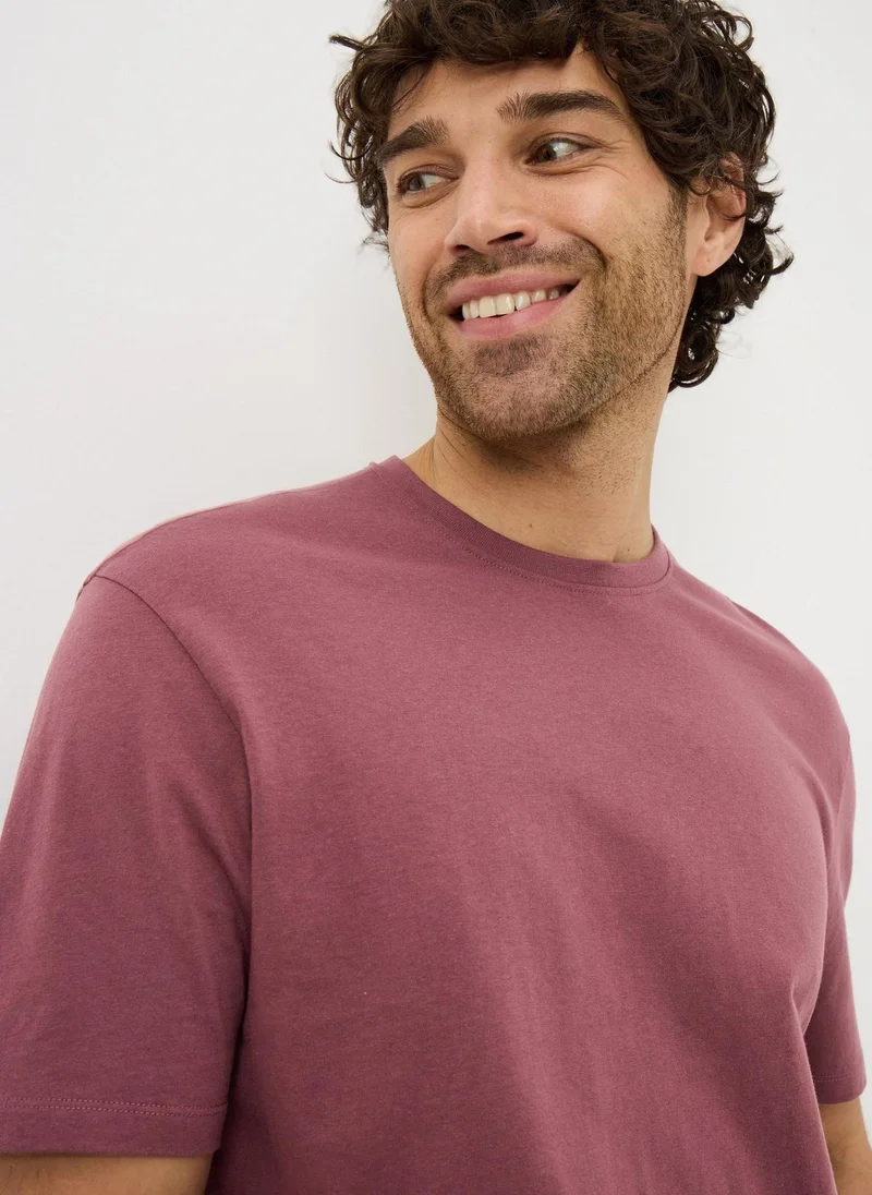 Matalan Purple Ginger Essential Crew Neck T-Shirt for Men | Best Price UAE