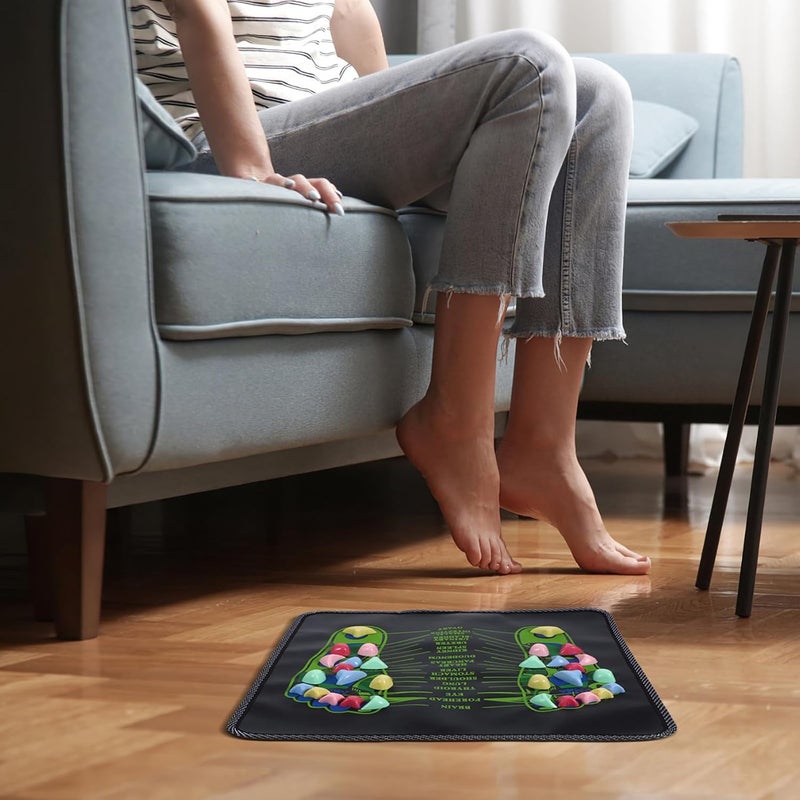 Foot Massage Mat with Stones Reflexology Foot Acupressure Pad for Leg Relaxation and Relief Suitable for Office Workers and Elderly - Image 4