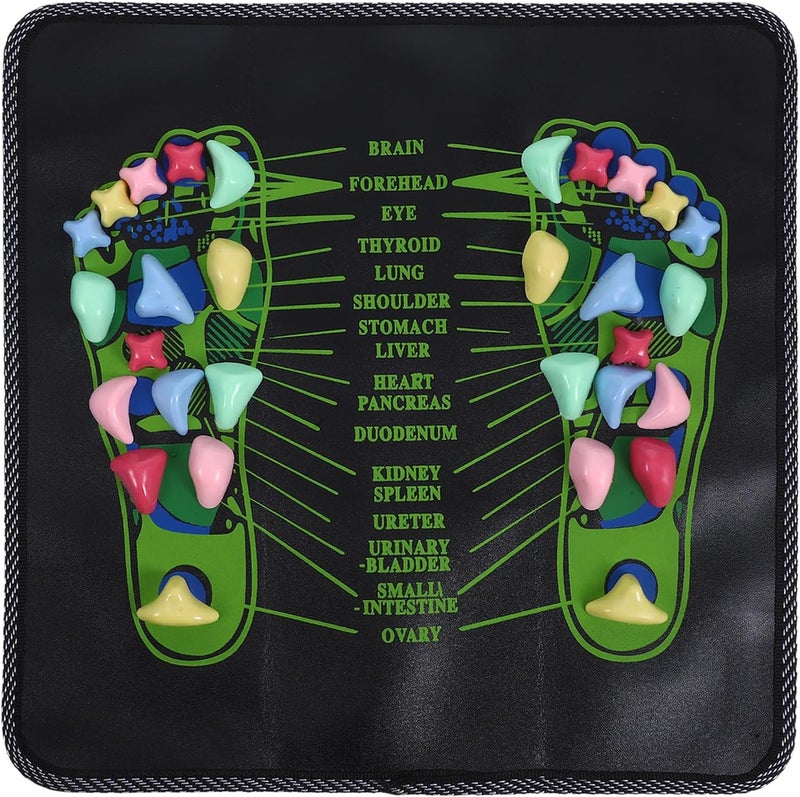 Foot Massage Mat with Stones Reflexology Foot Acupressure Pad for Leg Relaxation and Relief Suitable for Office Workers and Elderly - Image 1