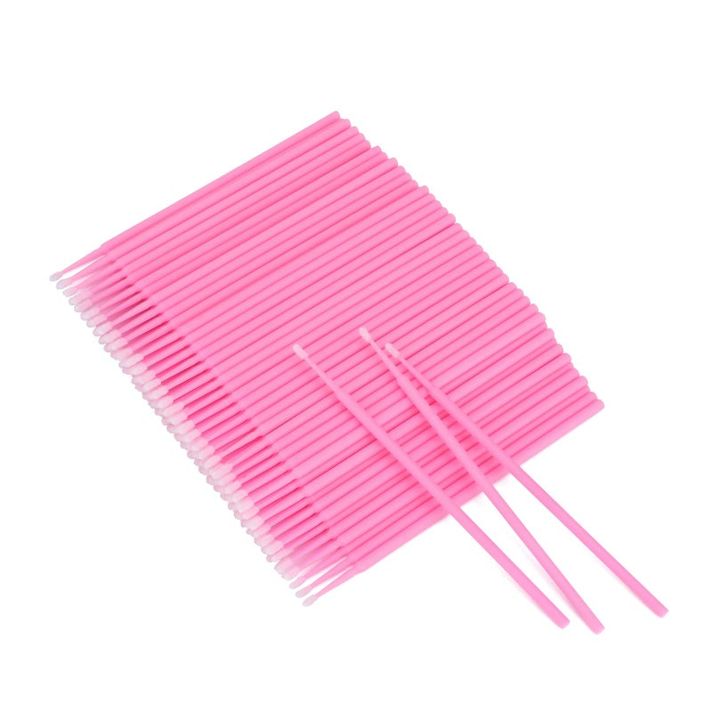G2PLUS 500PCS Cotton Swabs Disposable Micro Applicators Brush for Makeup and Personal Care Cosmetic Brush Micro Swabs for Eyelash Extensions Nails Eyeliner Head Diameter 20mm