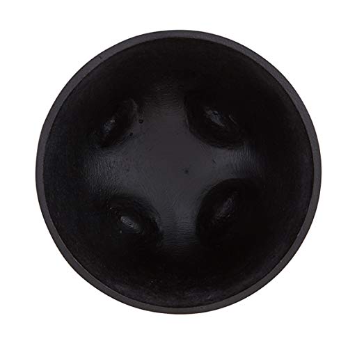 47th and Main Small Footed Decorative Black Cast Iron Bowl for Fruit, Keys, or Decoration, 6.1 Inch - Image 2