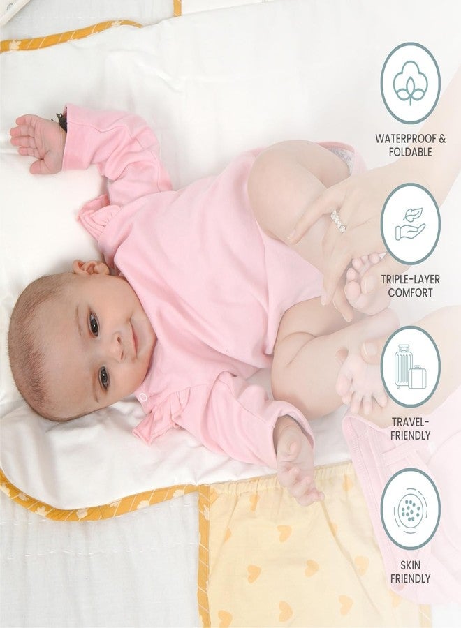 Tidy Sleep Baby Portable Diaper Changing Mat - Waterproof, Foldable Travel Mat with Storage Pockets & Soft Padding Pillow-Easy-to-Carry Changing Station Organizer for Newborns & Toddlers (Mom & Me Green Flower) - Image 2