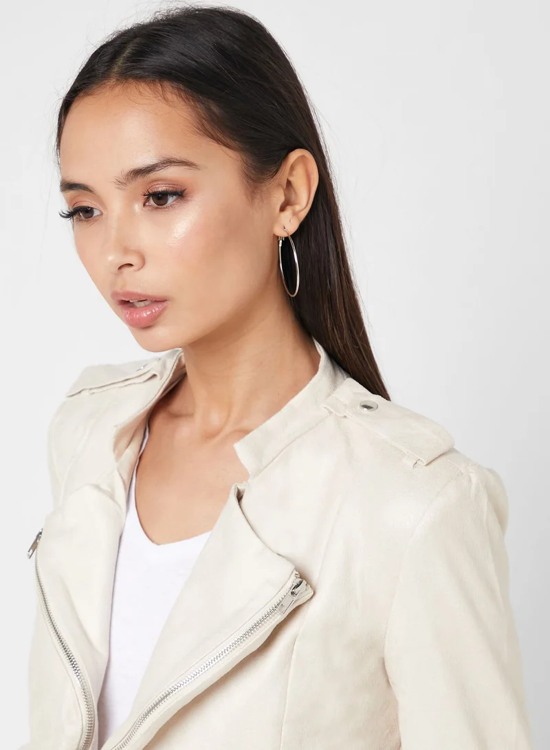Ginger Suedette Biker Jacket