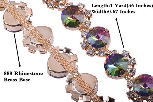 KAOYOO 1 Yard Crystal Rhinestone Chain Trim for Sewing Crafts,DIY,Decoration - Image 2