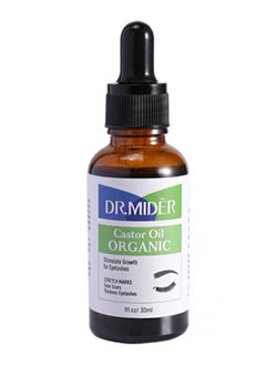 DR.MIDER Organic Castor Oil Eyebrow and Eyelash Serum- Stimulates the Growth of Eyelashes, Eyebrows and Hair-Natural Skin Moisturizer and Hair Treatment  - Image 1