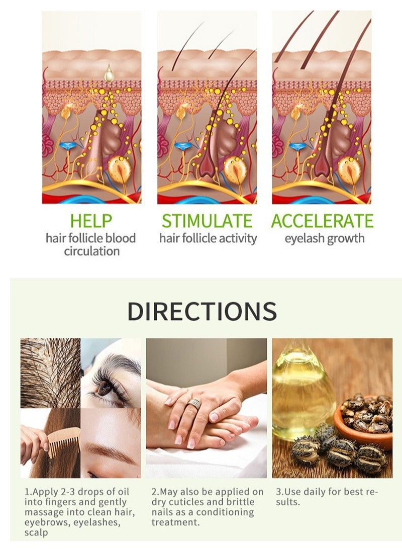DR.MIDER - Organic Castor Oil Eyebrow and Eyelash Serum- Stimulates the Growth of Eyelashes, Eyebrows and Hair-Natural Skin Moisturizer and Hair Treatment - Image 1