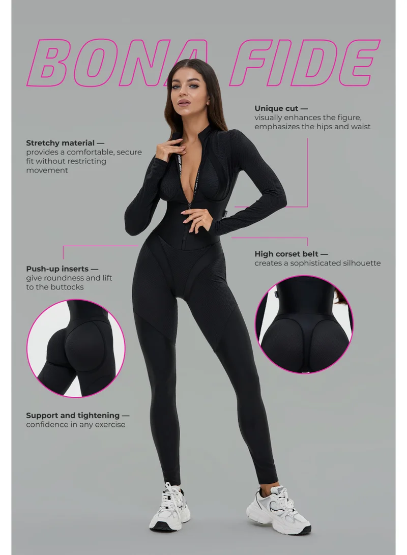 Bona Fide Mistress Black Mistress Gym Jumpsuit for Women for Women | Best Price UAE