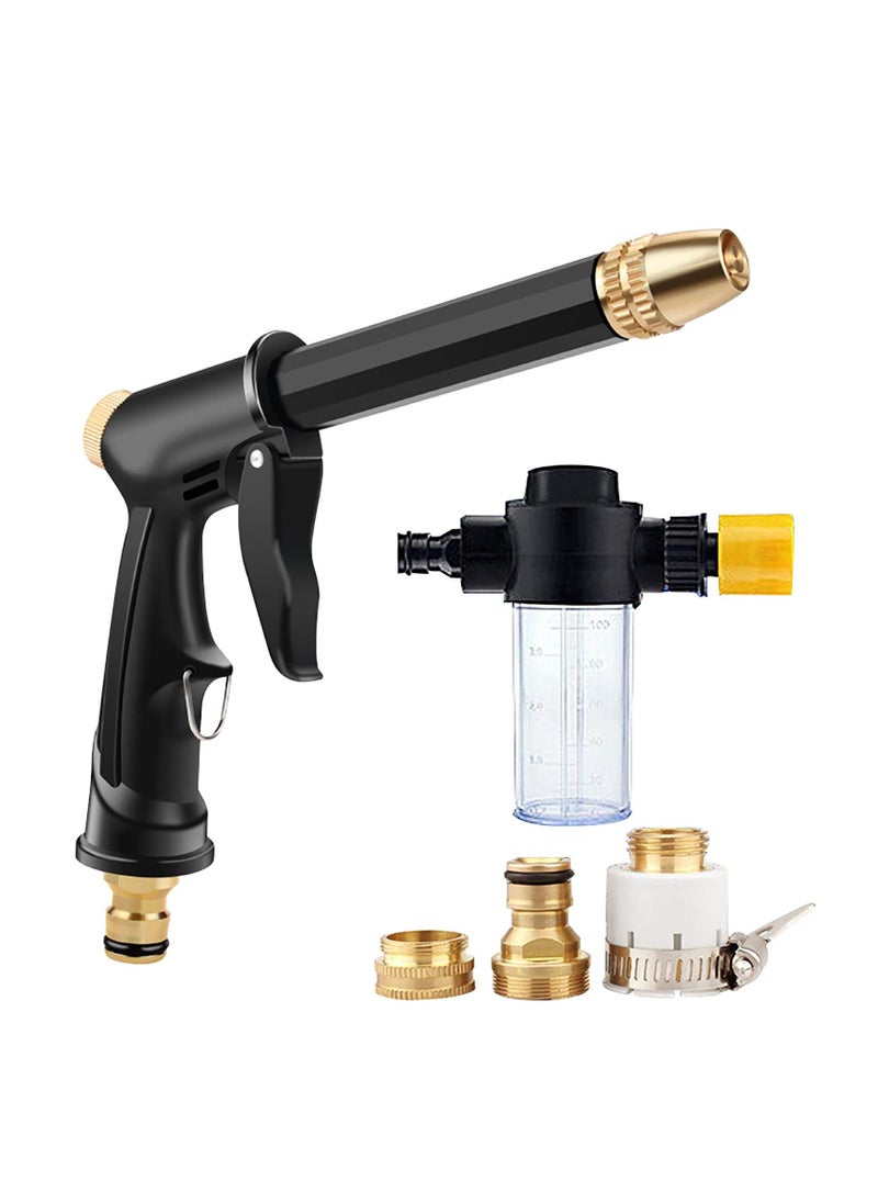 Generic - High Pressure Garden Hose Nozzle, Heavy Duty Garden Watering Nozzle Set, Water Hose Nozzle Sprayer With 3 Garden Hose Threads, Long Spray Nozzle For Watering Plants,Lawn, Garden, Car Washing - Image 1