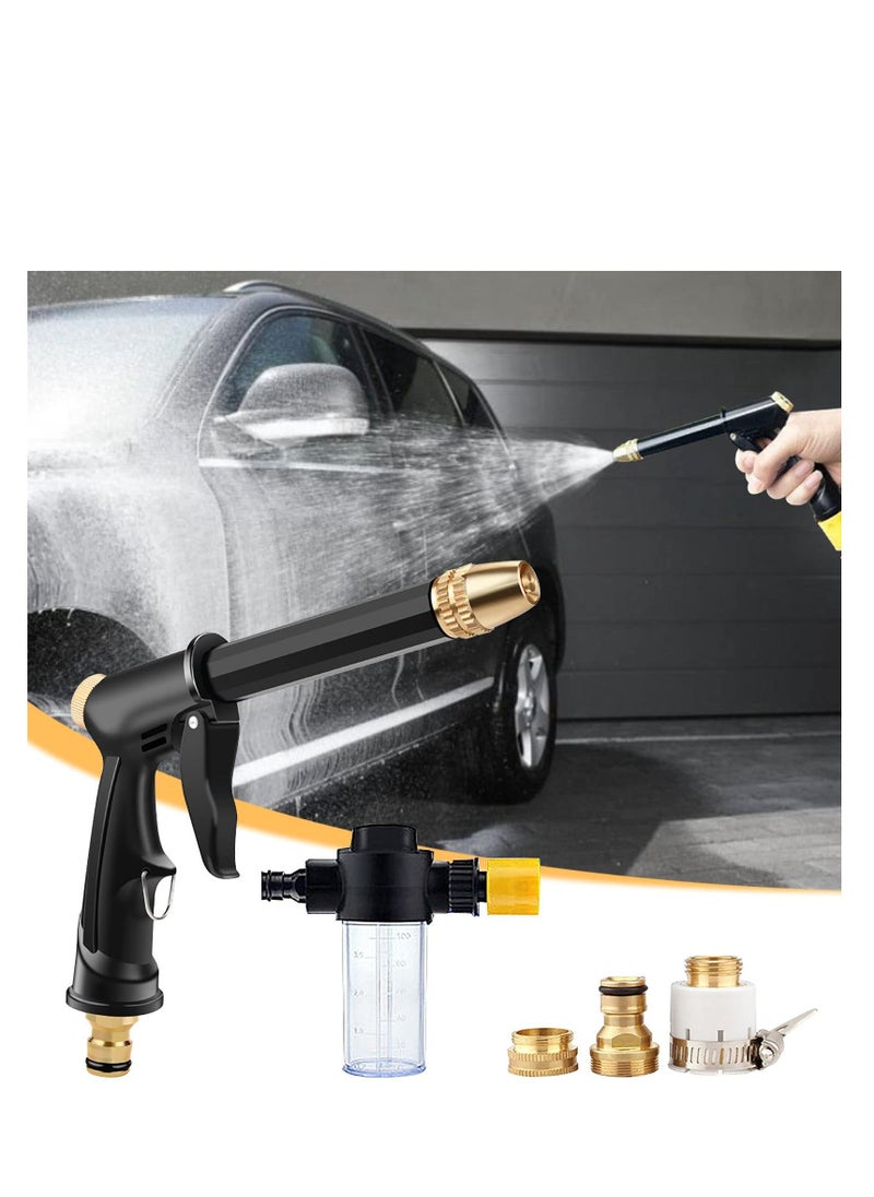 Generic - High Pressure Garden Hose Nozzle, Heavy Duty Garden Watering Nozzle Set, Water Hose Nozzle Sprayer With 3 Garden Hose Threads, Long Spray Nozzle For Watering Plants,Lawn, Garden, Car Washing - Image 1